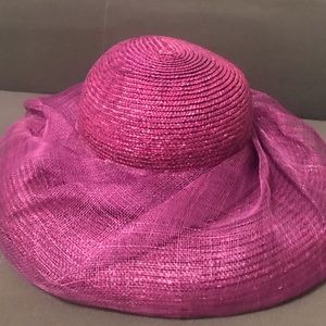 Purple vintage hat. Derby style hat.